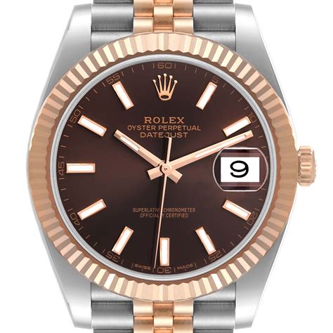 rolex datejust 41 rose gold chocolate dial|rolex datejust 31 preis.